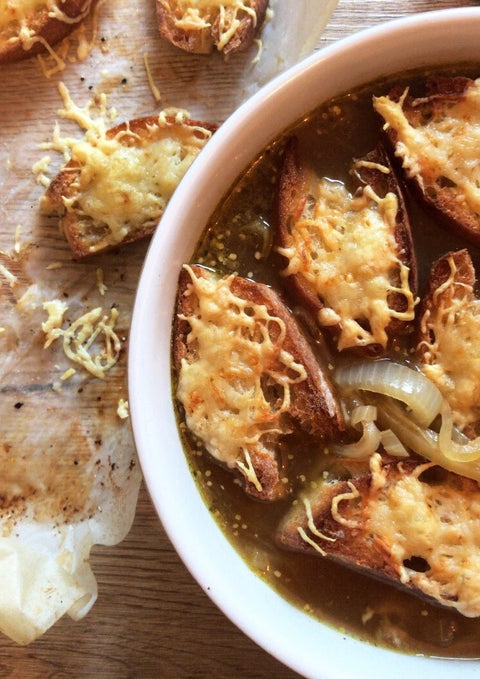 soupe à l'oignons manger local recette simple et de saison